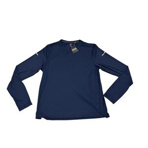 NEW DSG Stride Long Sleeve Run University Navy Size L Stretch Athletic